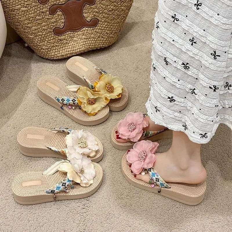 Ciabatte Estive da Donna, Infradito alla Moda con Suola Spessa, Scarpe da Spiaggia Antiscivolo, Sandali per Vacanze, Scarpe Casual da Esterno