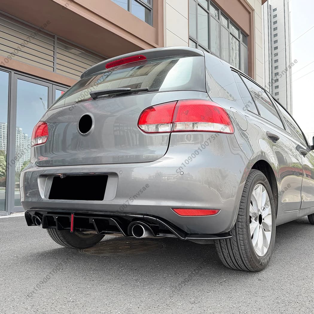Diffusore Posteriore per Volkswagen Golf MK6 2008-2012 TDI TSI con Luce, Labbro Paraurti, Valance, Splitter, Copertura Inferiore, Protezione, Bodykit Tuning