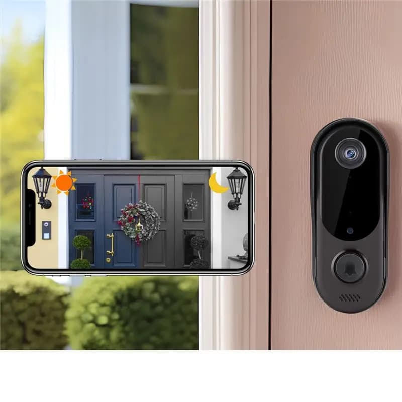 Campanello Intelligente OK con Telecamera WiFi, Audio Bidirezionale, Visione Notturna per Casa/Ufficio