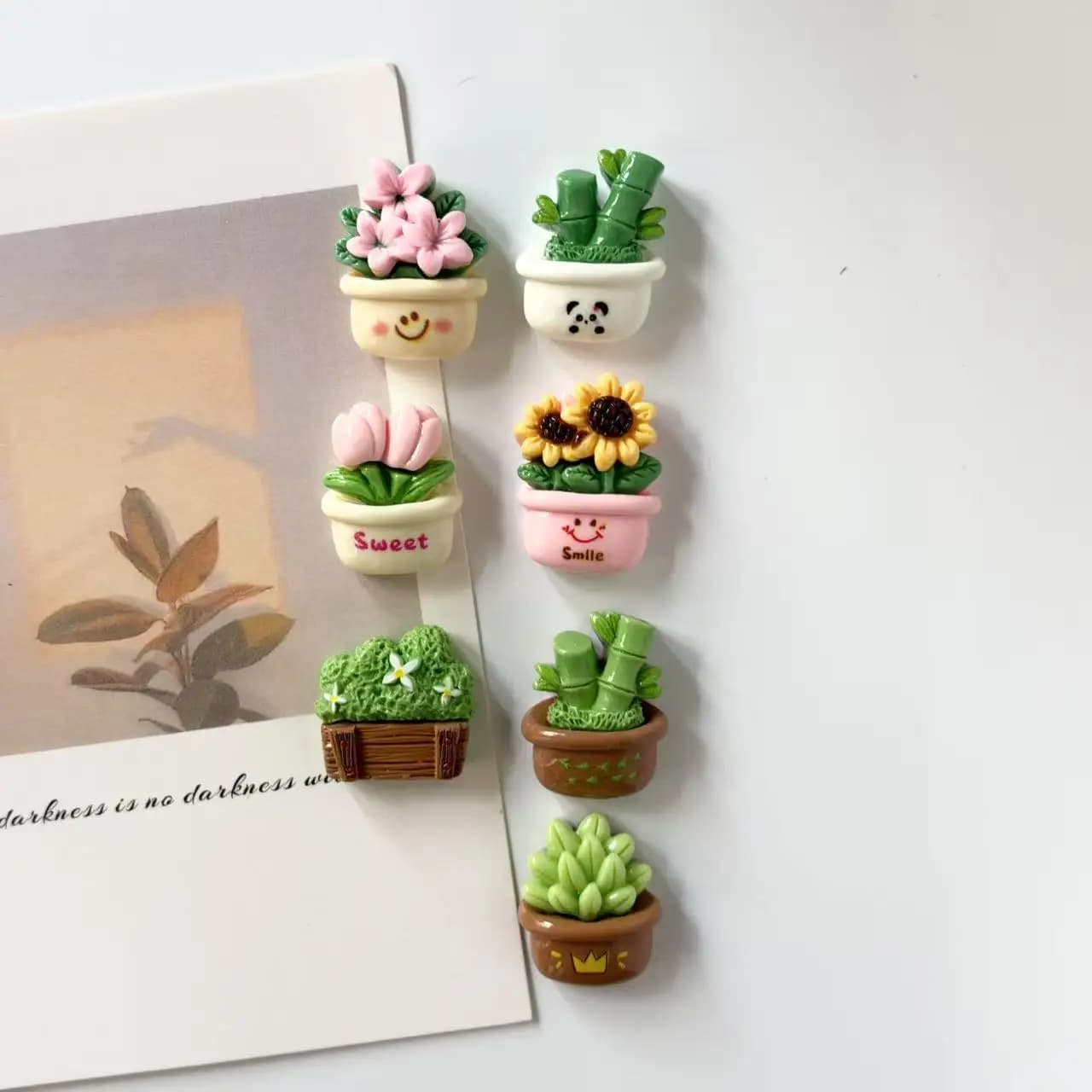 Mini Magnete per Frigorifero a Forma di Cactus in Resina, Decorazione per la Casa, Magnete per Fissaggio Foto