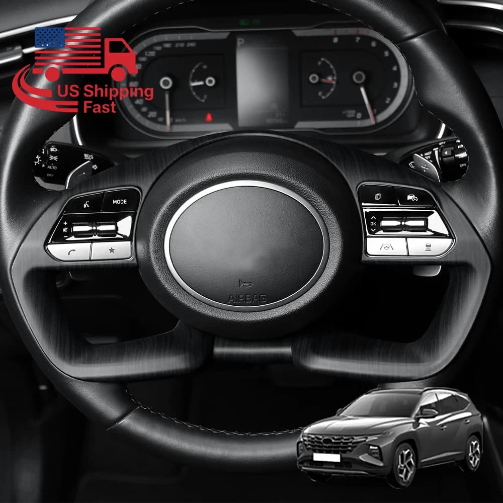 Copri Volante in Fibra di Carbonio per Hyundai Tucson NX4 2022-2024, Accessori Interni per Tuning Auto