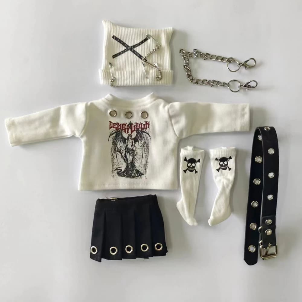 1/4 1/6 vestiti per bambole vestito per bambola Bjd da 45/30 cm set versatile cappello + top + gonna + calzini ragazza giocattolo casa da gioco accessori per bambole, nessuna bambola