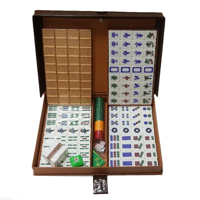 Set di Mahjong Cinese in Acrilico da 148 Tessere con Custodia in PVC - Prezzo di Fabbrica - 37mm 38mm 39mm - Guangdong Majiang