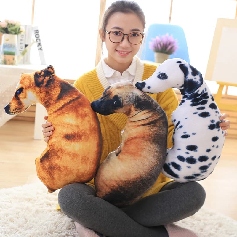 50 centimetri 3D Simulazione Del Cane Giocattoli di Peluche Morbido Cuscino Realistico Peluche Cuscino Animale di Peluche per I Bambini Complementi Arredo Casa Regali Di Compleanno