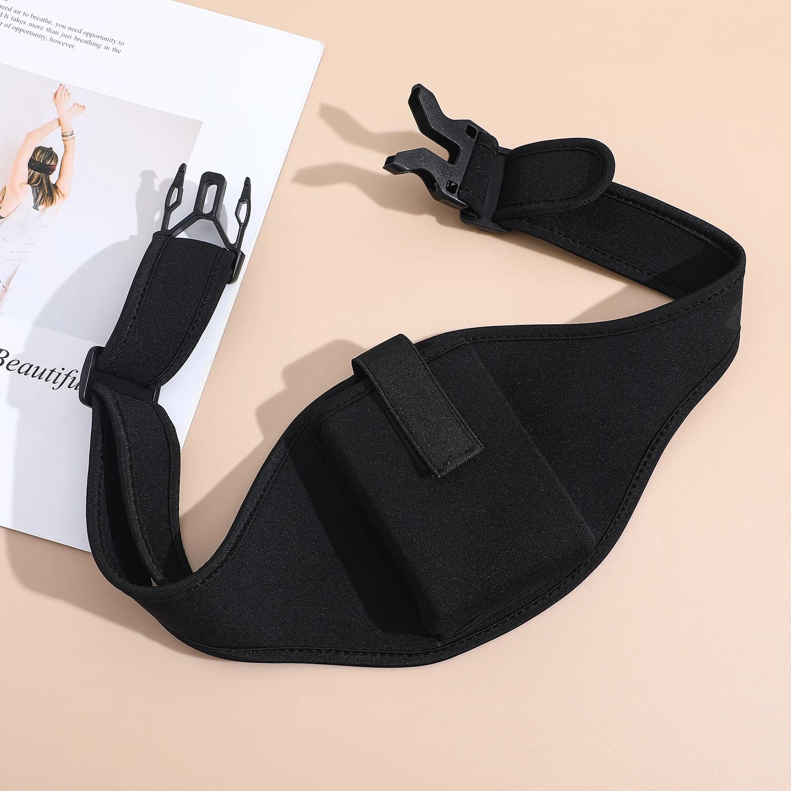 Fitness Belts for Microphone Black Microphone Belt Fitness Waist Bag Microphone Bag Adjustable Microphone Package Running Marsupi