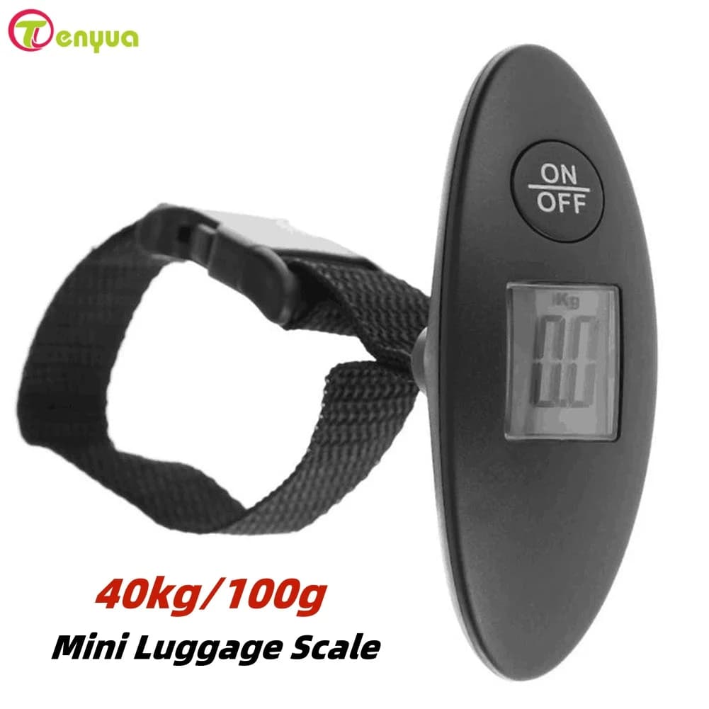 40kg/100g Bagagli portatili portatili da viaggio Ponderazione Stadera Appesa Bilancia da viaggio LCD Mini bilancia elettronica digitale per bagagli