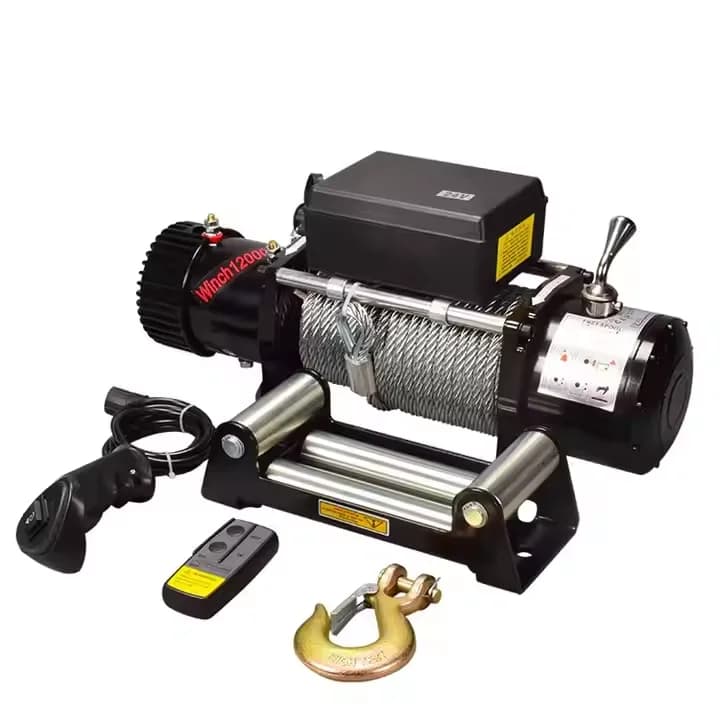 Verricello per auto fuoristrada 2000 libbre 3500 libbre Jeep Suv Verricello elettrico 12 V 24 V Verricello elettrico per motore di ancoraggio per barche per auto