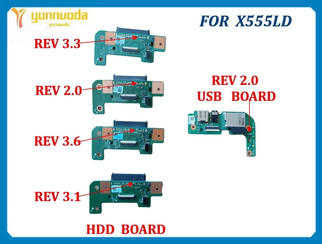 Scheda Audio per Disco Rigido HDD per Laptop Asus X555L X555LD X555LP, Versione X555LD REV2.0 3.1 3.3 3.6, 100% Testata