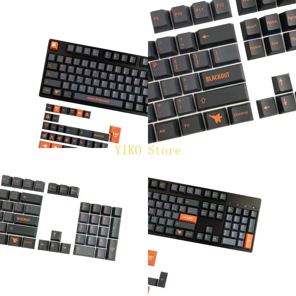K32C 142 Pezzi PBT Keycap Cherry Profilo DYE-SUB Keycap per Cherry MX Switch Tastiera Meccanica GK61 SK61 TKL87 108 Copritasti