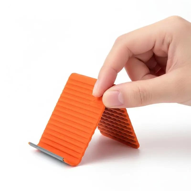 Portable Silicone Phone Stand Foldable Design Perfect for Laptops and Tablets