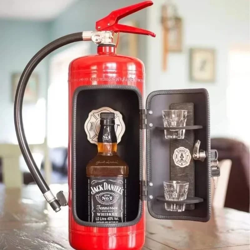2025 Nuovo Mini Estintore Scatola di Vino Mini Bar Pompiere Regalo da Uomo Ornamenti Artigianali e Armadi del Vino Decorazioni per la Casa