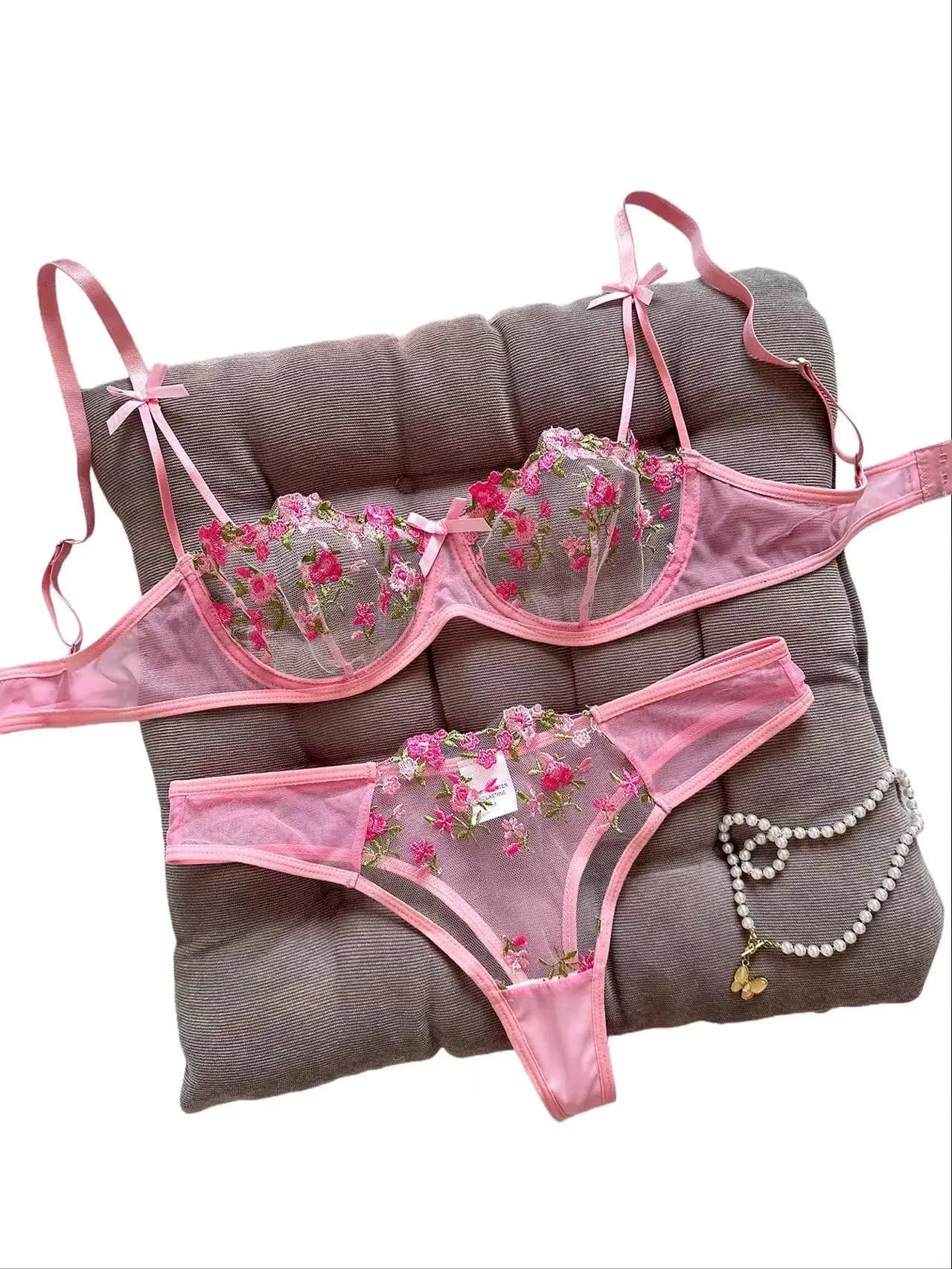 Night Beautiful Sexy Women 2 pezzi ricamo floreale intimo set di biancheria intima lingerie erotica sexy