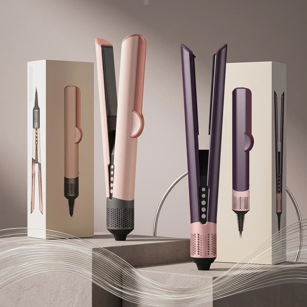2 IN 1 Professional Hair Straightener & Hair Dryer Heat-Up Hair Flat Iron Negative Ion Iron Long-Lasting Styling Tool 1.8M