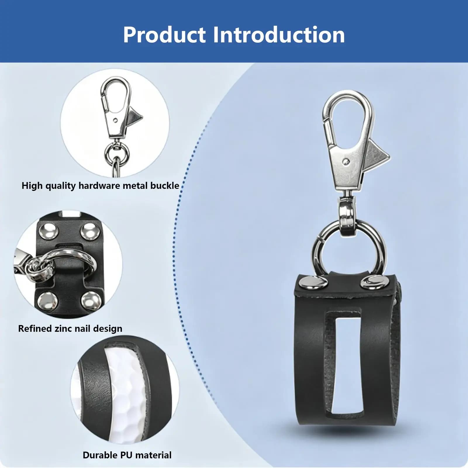 Golf Ball Waist Bag Compact Waterproof Stylish Portable Golf Ball Storage Pouch Belt For Driving Range Practice Training Course