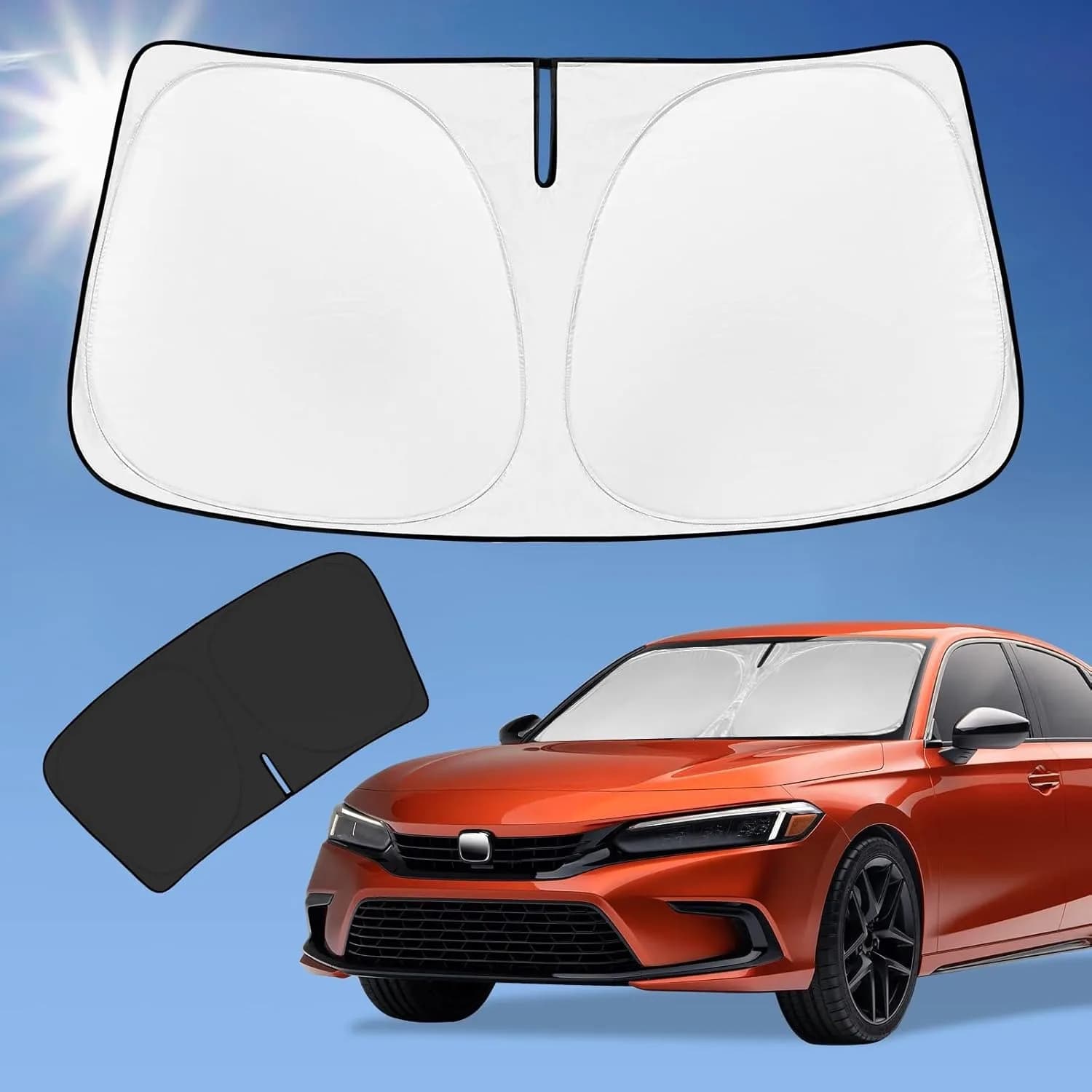 Parasole per Honda Civic 2022-2024 2025 26, Copertura Parabrezza, Tendina Parasole Anteriore Personalizzata, Accessori Auto
