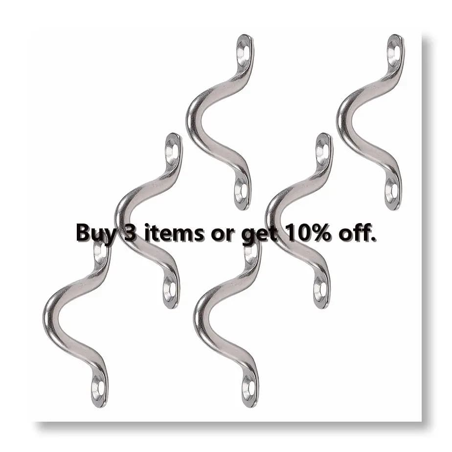 ✼Pack of 6 Stainless Steel Bimini Boat Top PAD EYE , Eye Straps, Tie Down, Kayak Deck Loops, Tie Down Anchor Point, footman'