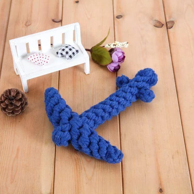 Giocattolo per Cani in Corda di Cotone Resistente ai Morsi, Design ad Ancora, Gioco Durevole per la Pulizia dei Denti