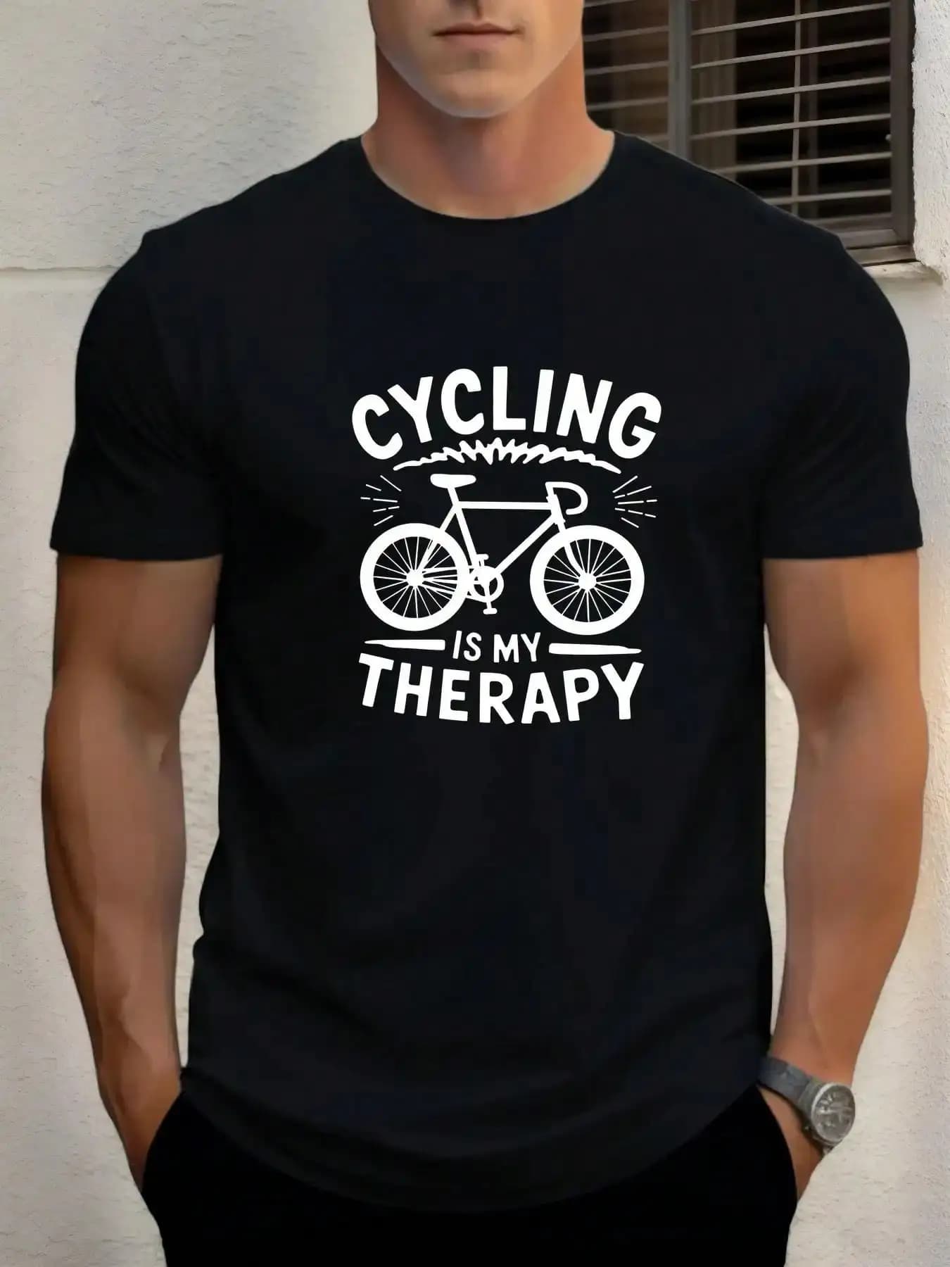 Maglietta da ciclismo da uomo con motivo Is My Relax, estiva, casual, con scollo rotondo, comoda - S-XXL