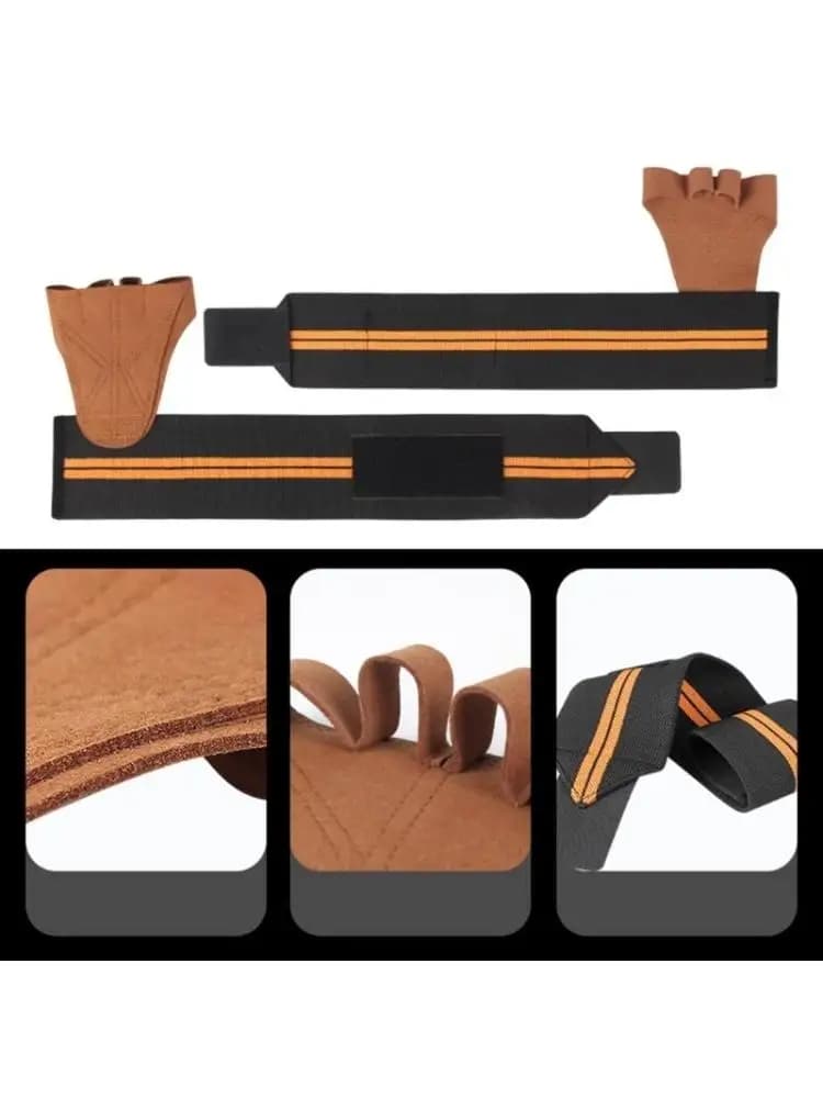 Men's and women's gloves padded with full palm protection Breathable gloves for weight lifting