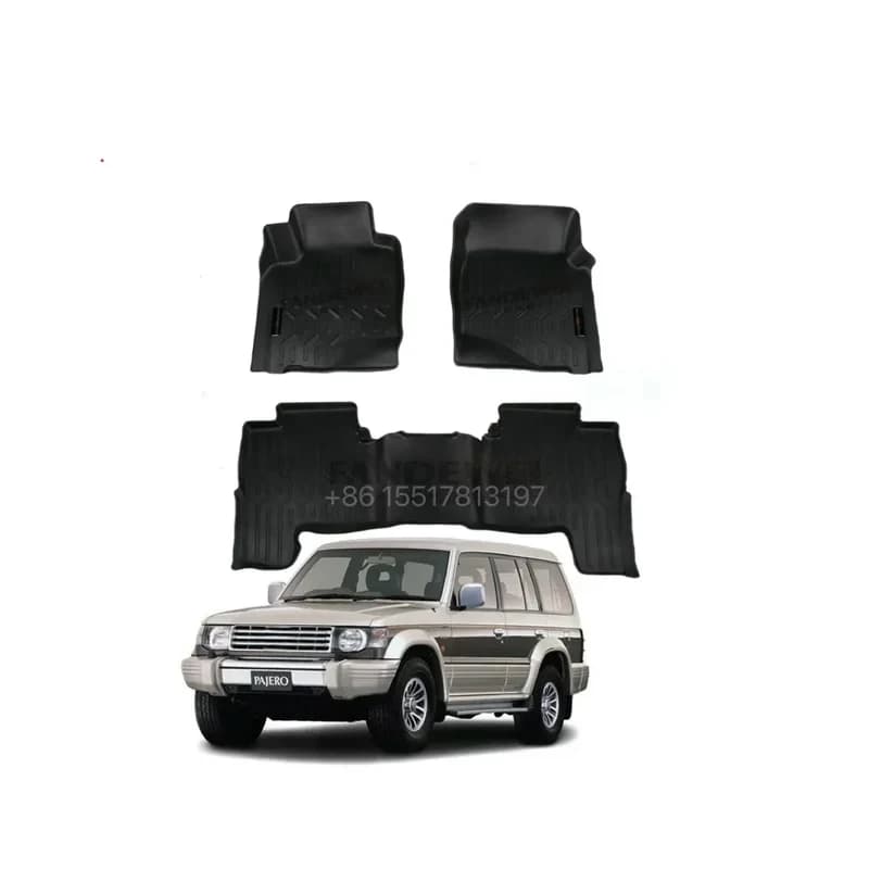Customized Car Car Mats Car Waterproof Rubber Car Mats for MONTERO/PAJERO V43 Set Sports Car Mats TPV 4 pcs
