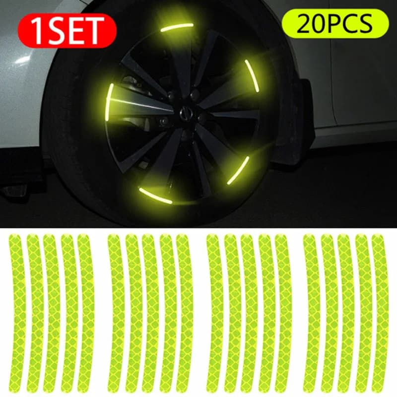 Mozzo ruota per auto Raccordi riflettenti Decorazione pneumatici Raccordi per bagagliaio Porta Strisce anticollisione per auto Moto Biciclette
