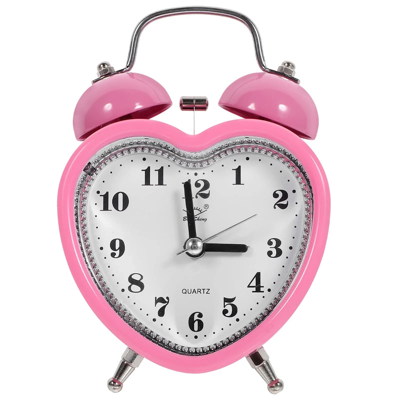 Sveglia a Forma di Cuore Super Rumorosa con Luce Notturna Silenziosa Senza Ticchettio per Chi Ha il Sonno Pesante, Camere di Bambini e Ragazze