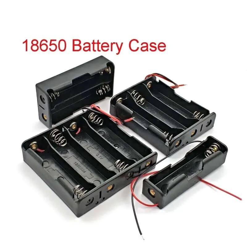 Black 1X 2X 3X 3X 4X 4X 18650 Battery Housing Case for Cable