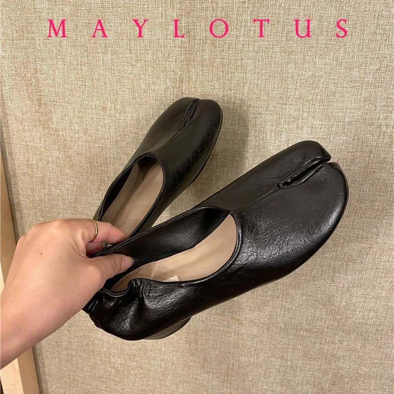 Mocassini Casual da Donna con Tacco Grosso, Scarpe Morbide con Punta Divisa, Nuova Moda, Zapatos De Mujer