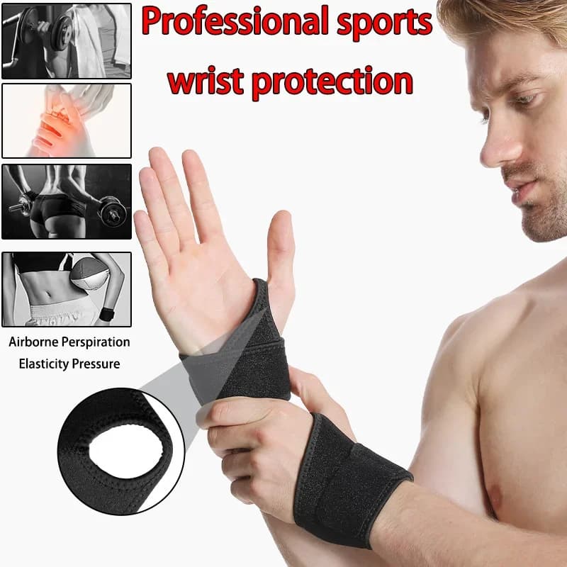 Supporto per Polso Regolabile per Donne e Uomini Fascia di Sostegno Ideale per Sollievo dal Tunnel Carpale e Fitness Adatto per Entrambe le Mani