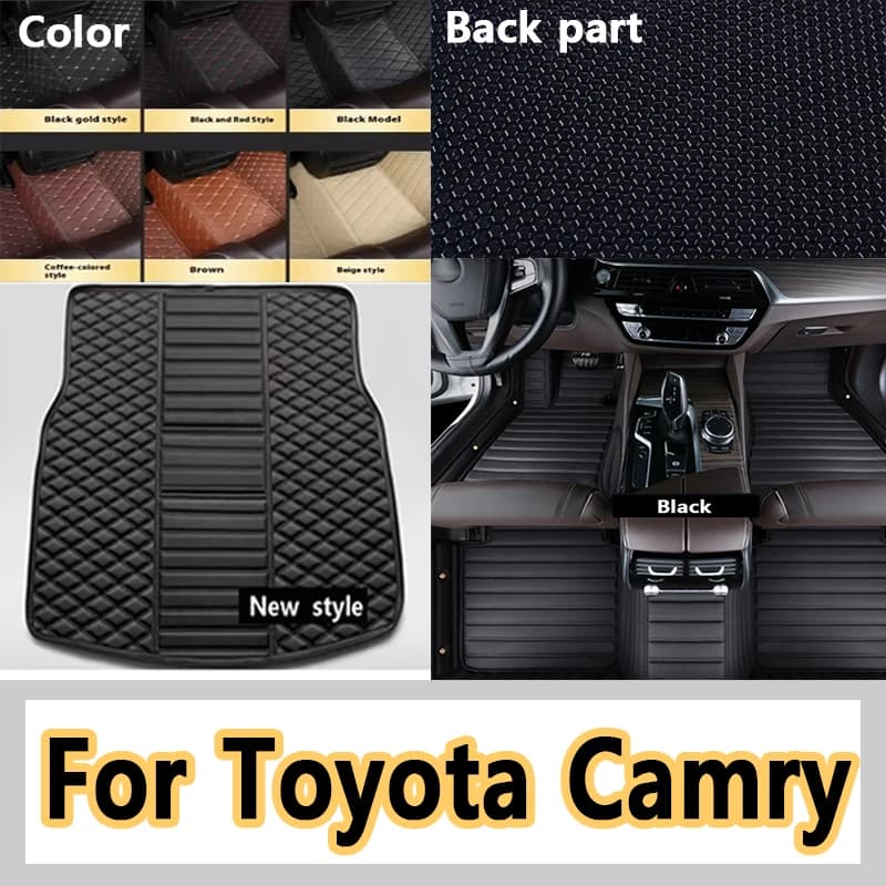 Luxury Car Mats For Toyota Camry Daihatsu Altis XV40 2006~2011 Durable Rugs Leather Floor Mat Carpet Anti Dirt Pad Accessories