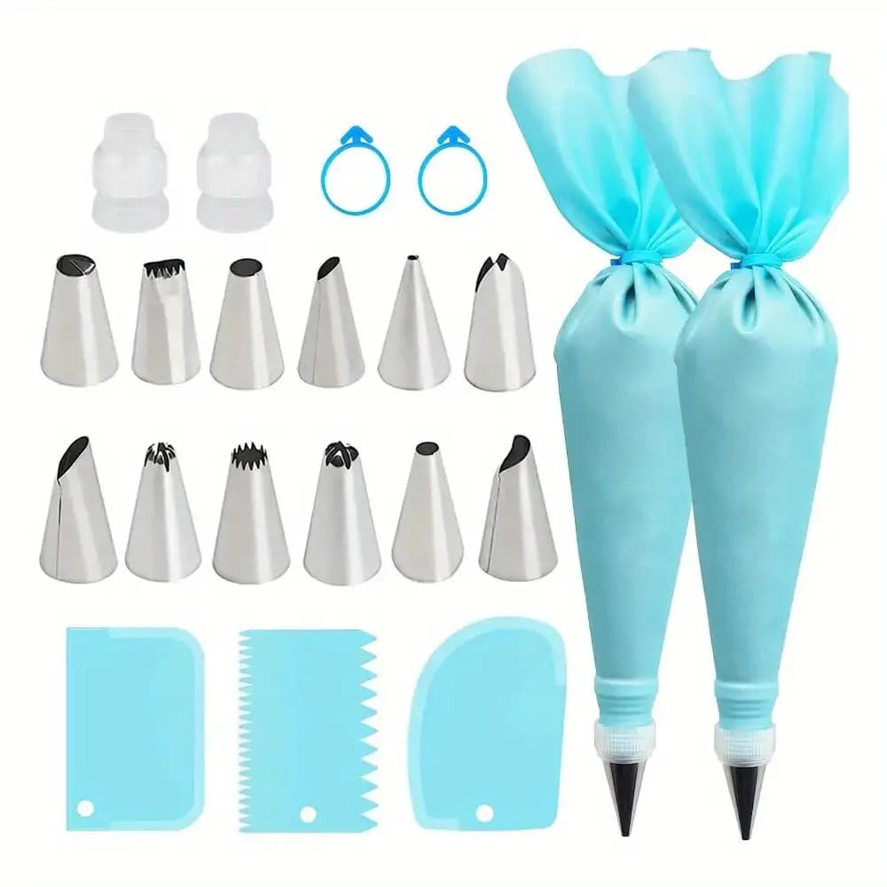 Set of 21 pipe decorations, pipe decoration tool set, toaster accessories
