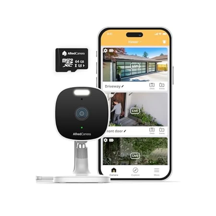 AlfredCam Plus 2 Telecamera di Sicurezza Smart Ultra HD 2.5K, Scelta da Oltre 90 Milioni di Utenti, per Interni/Esterni, Impermeabile IP65 con Visione Notturna a Colori