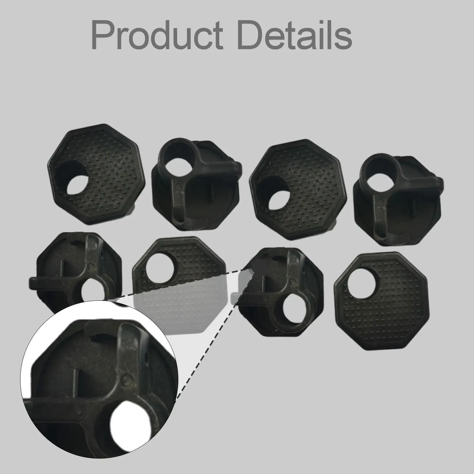Kit di Riparazione in Plastica Nera per Sedie da Campeggio, Connettori per Sedie Pieghevoli e Accessori per Gambe di Tavoli