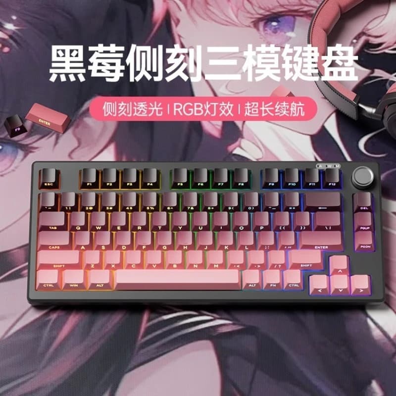 Z75PRO Tri-mode Keyboard Silent Mechanical Feel Wired Gaming Keyboard For Laptop Connection