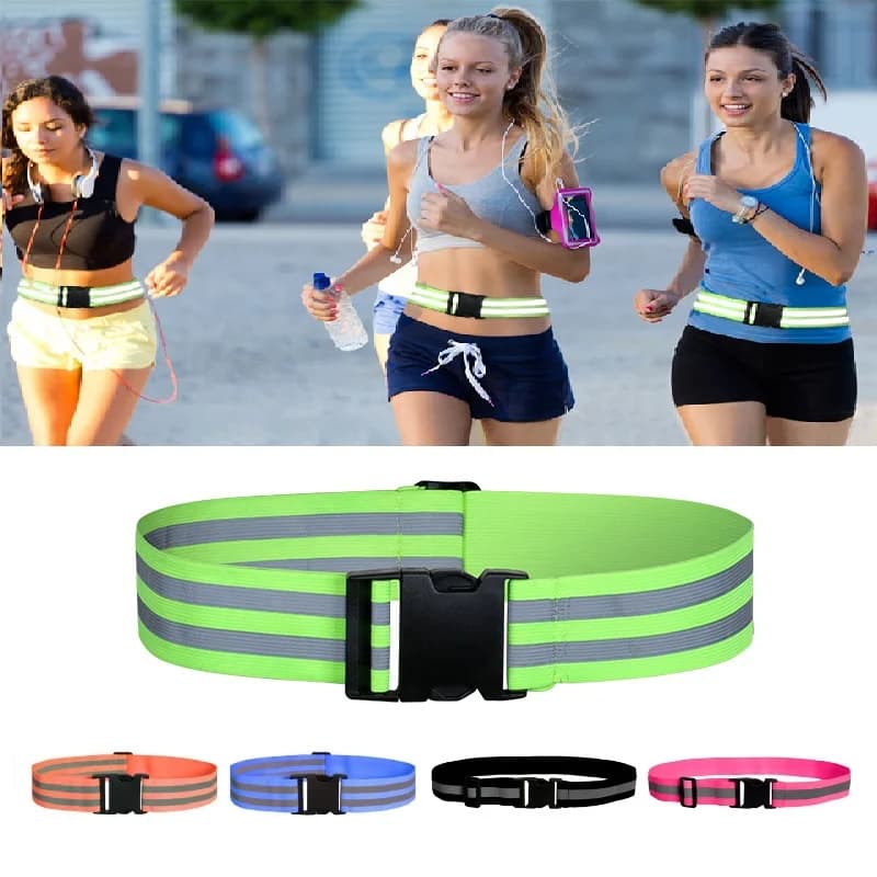 Elastic Belt Reflective Strips High Visibility Safety Belt Reflective Belt Light Belt for Night Walks