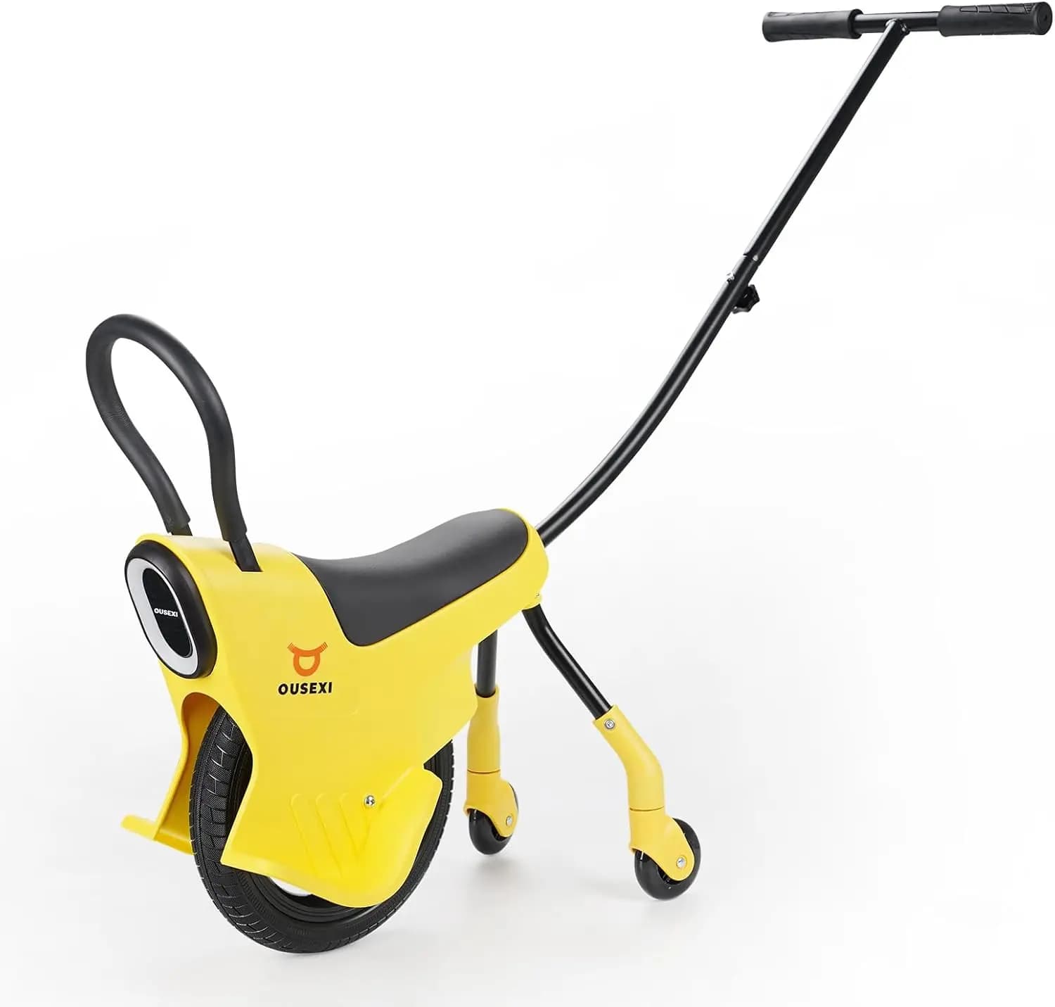 Monociclo a Spinta Manuale, Triciclo 2-in-1 per Bambini, Passeggino e Bici Senza Pedali, Auto Bilanciata per Gioco Genitore-Figlio, per Bambini dai 3 agli 8 Anni