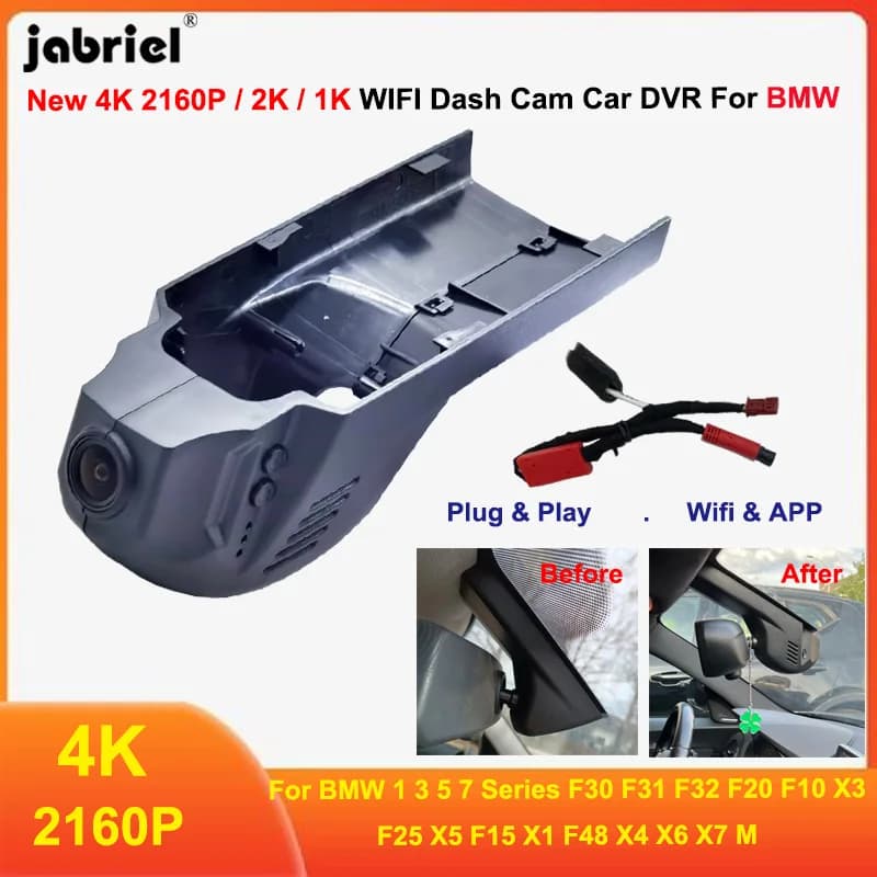 Nuovo 4K UHD 2160P Wifi Auto DVR Dash Cam Macchina Fotografica Per BMW 1 3 5 7 Serie F30 F31 F32 F20 F10 X3 F25 X5 F15 X1 F48 X4 X6 X7 M DashCam