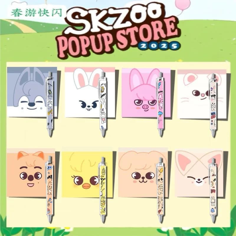 NEW SKZOO cartoon sticky Notes 50 pages that can be pasted with a pen, cute school supplies, back-to-school idol merchandise