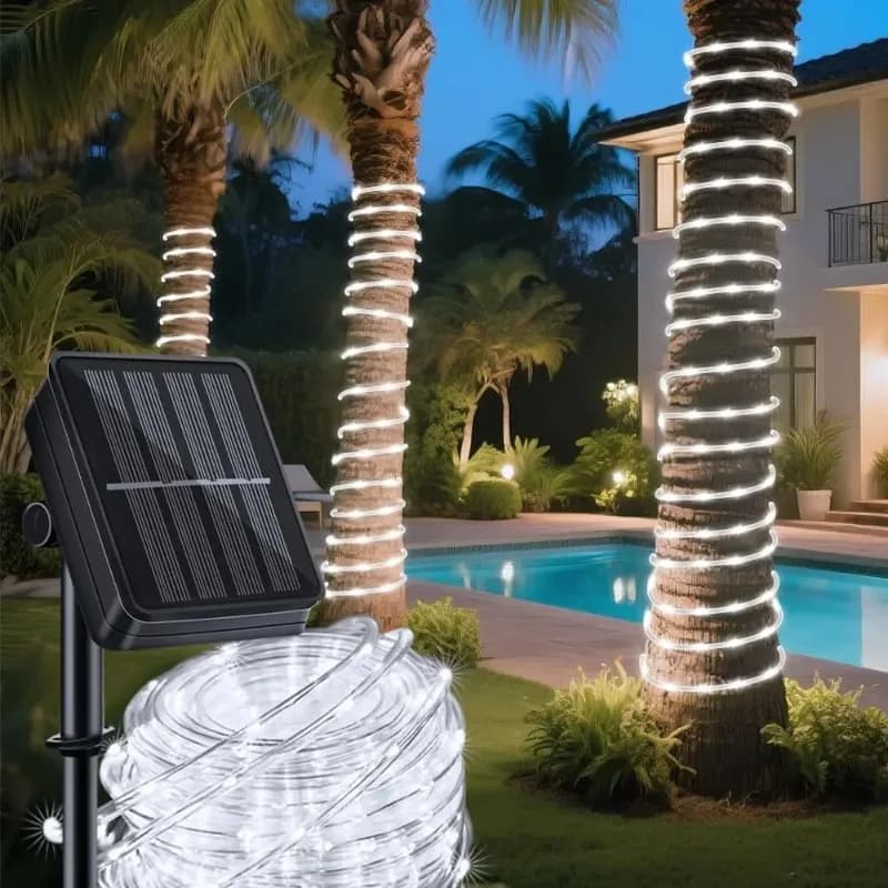 Luci a Corda LED Solari per Giardino, Esterni, Matrimoni, Feste, Ghirlande Luminose, Decorazioni per Ramadan, Lampada Solare 2026