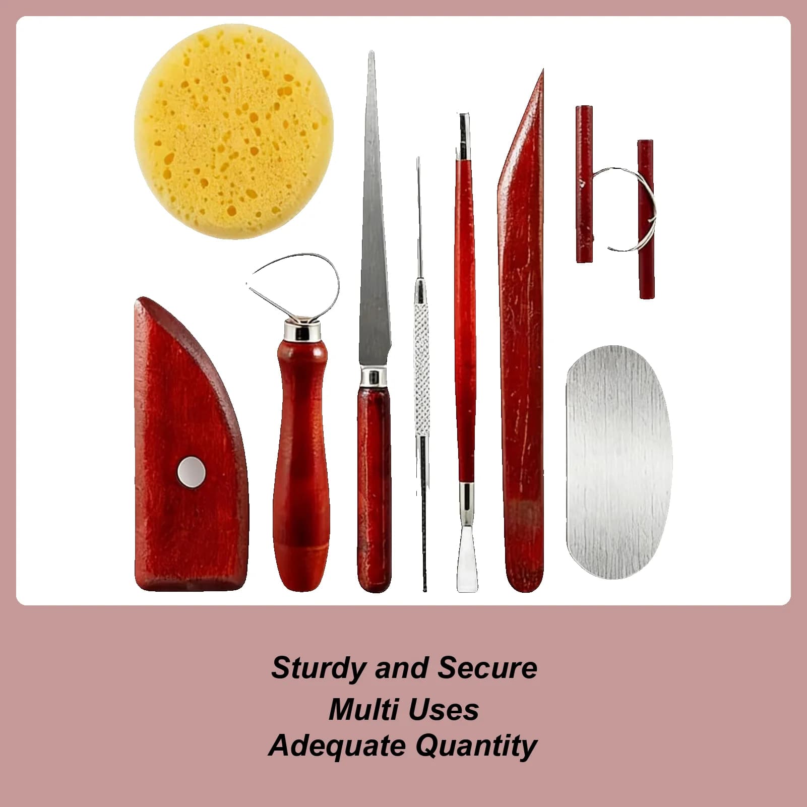 Kit di strumenti per scultura in argilla, 9 pezzi, kit per modellare l'argilla ad asciugatura all'aria, per principianti, professionisti, artigianato, scultura, progetti di decorazione per la casa