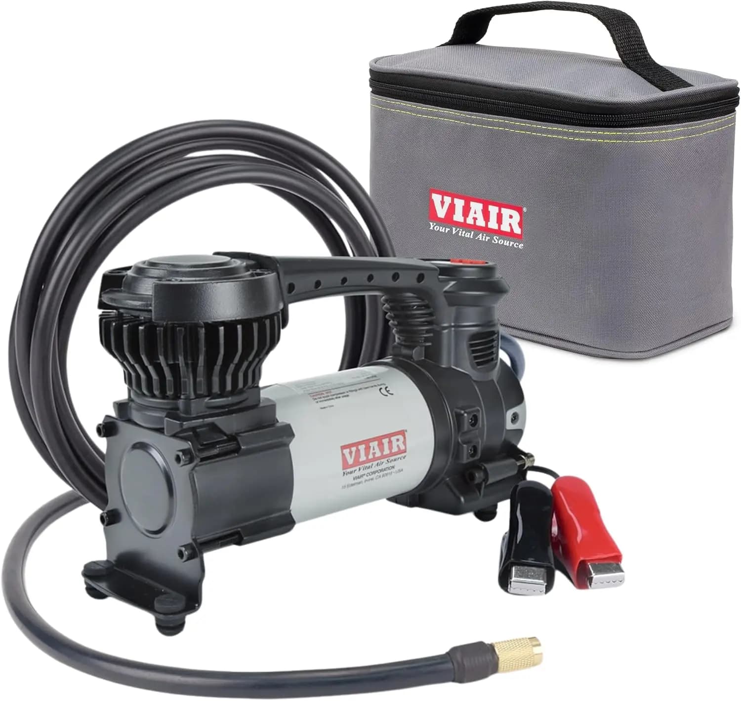 Compressore d'aria portatile per gonfiaggio pneumatici auto, camion, SUV e camper con spegnimento automatico, resistente 120 PSI