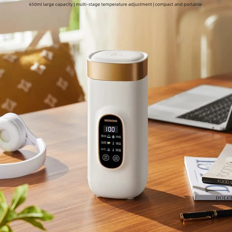 Bollitore Elettrico Professionale per Dormitorio, Mini Portatile, Resistente alla Corrosione e al Calore, Bottiglia d'Acqua Isolata a Temperatura Costante
