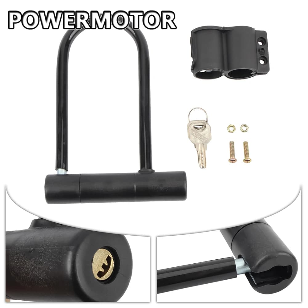 Lucchetto a U per moto Mini lucchetto per ruota per bici portatile con chiave Accessori per biciclette da ciclismo per scooter di sicurezza antifurto