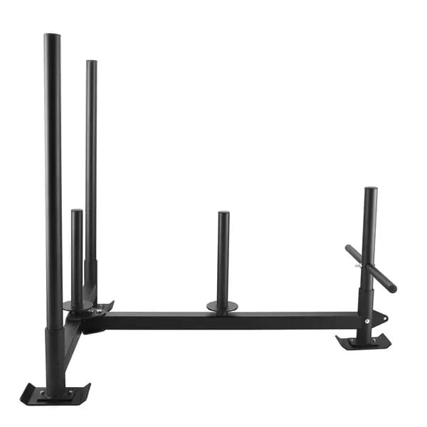 Slitting for weight training with handle, steel push slip for athletic fitness, suitable for 2' plates, black