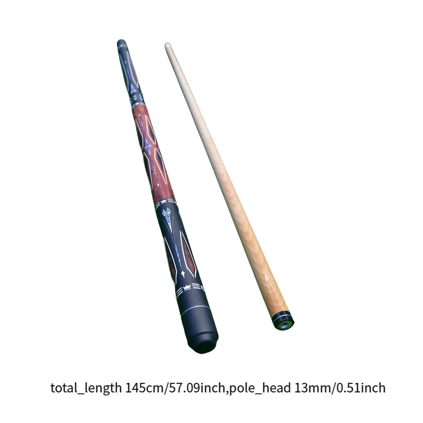 Stecca da Biliardo in Legno Robusta 145cm in Due Pezzi, Design Portatile per Allenamento e Pratica di Snooker