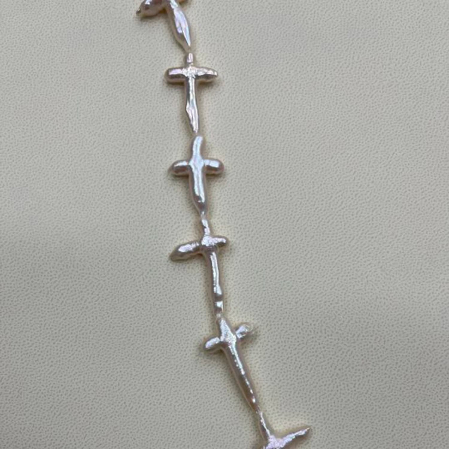 Collana di Perle Naturali Bianche d'Acqua Dolce 20x30-22x32mm, Materiali Semi-Lavorati Barocchi per Gioielli Fai-da-Te, Accessori all'Ingrosso