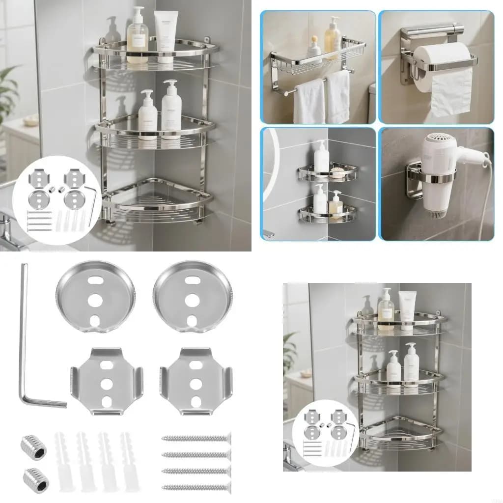 Set montaggio universale per portasciugamani, fissaggi per bagno in acciaio inossidabile antiruggine