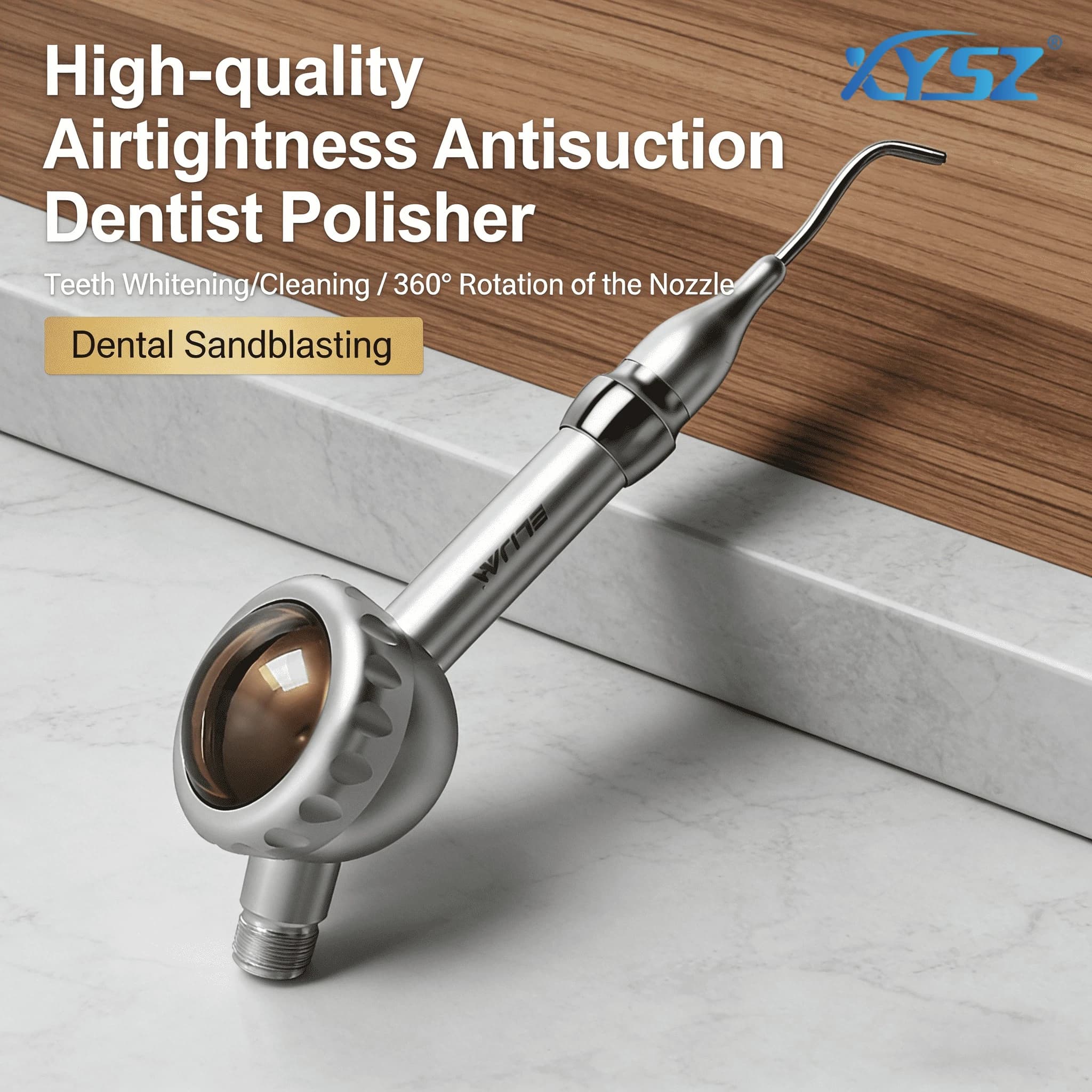 Pistola per Sabbiatura Dentale XYSZ 2/4 Fori per Sbiancamento/Pulizia Denti, Lucidatore Dentistico di Alta Qualità con Ermeticità Elevata e Anti-Suzione