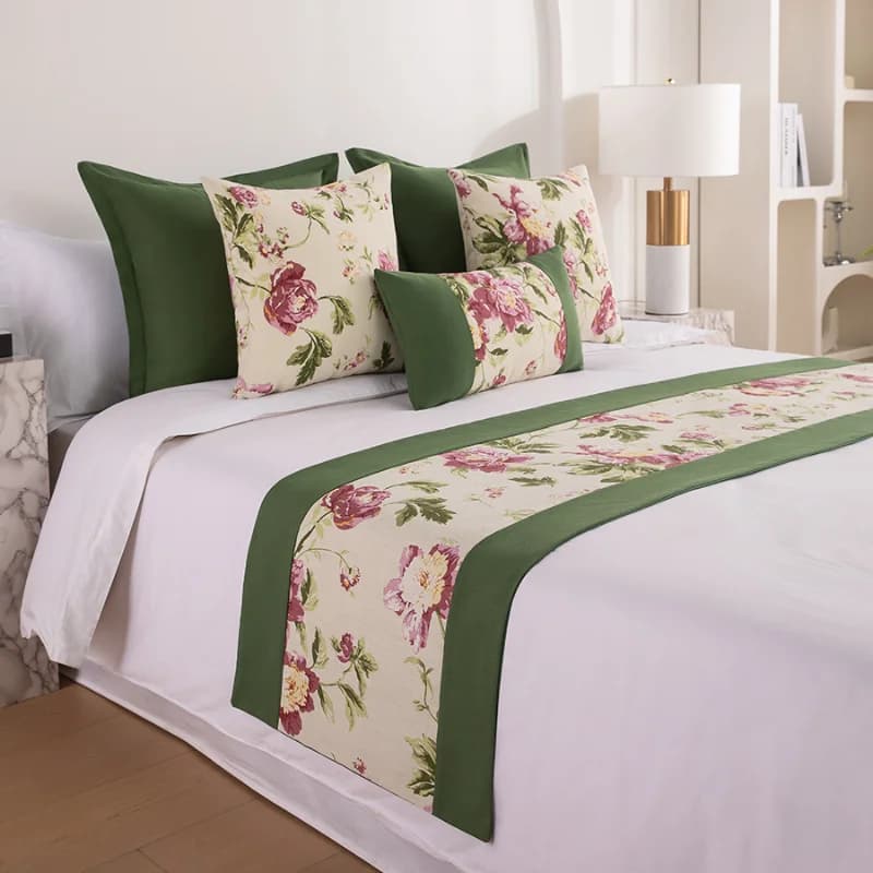 Jacquard Bed Runner federa sciarpa Solid Soft Luxury Bedding Protector fodera camera da letto camera degli ospiti Hotel Wedding Room Decor