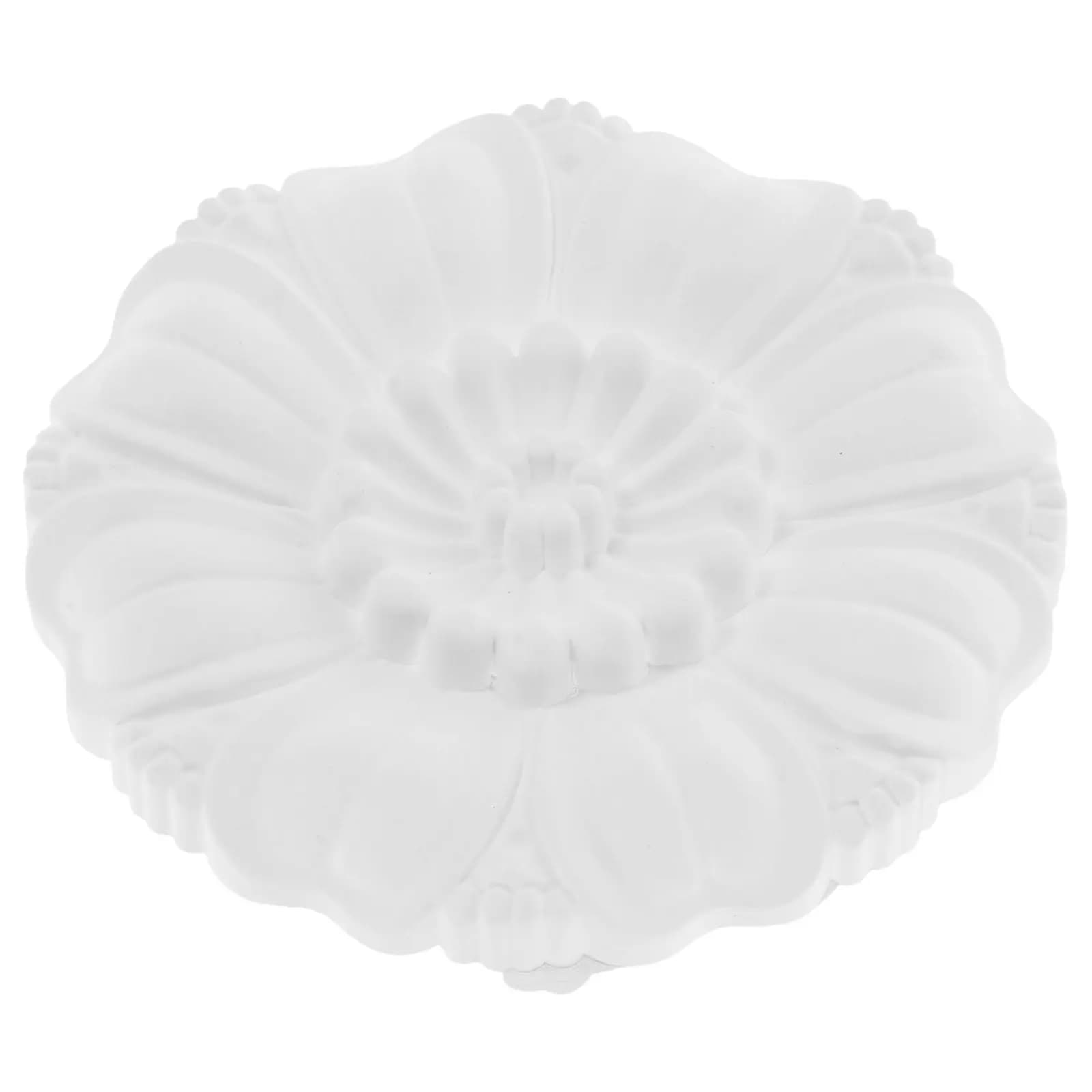 Medaglione da Soffitto in PS Goffrato, Copertura Decorativa per Plafoniera, Anello di Ricambio per Illuminazione Interna